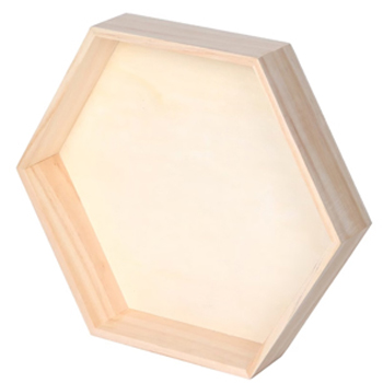 Hexagon Wooden Tray - Large MAIN