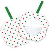Octagonal Prefinished Christmas Ornament - Light Print Fabric THUMBNAIL