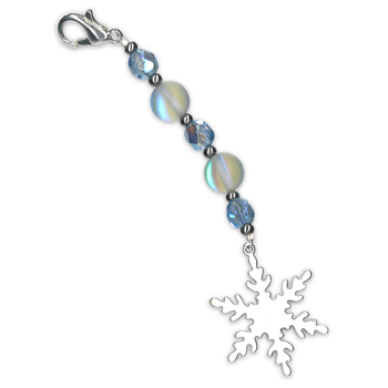 Blue Snowflake Zipper Pull MAIN