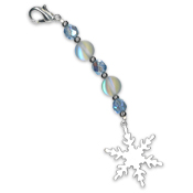 Blue Snowflake Zipper Pull THUMBNAIL