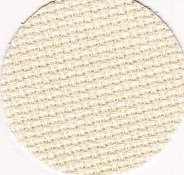 Color swatch of 16ct ivory Aida cross stitch fabric MAIN
