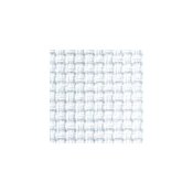 color swatch of 8 countt white Aida cross stitch fabric MAIN