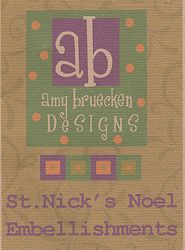 Amy Bruecken Designs - St. Nick's Noel Embellishment Pack MAIN