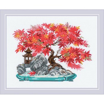 Riolis Cross Stitch Kit - Autumn Bonsai MAIN
