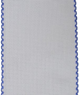 Stitch Band 16ct White w/ Blue edge 4" Width - 18" Cut MAIN