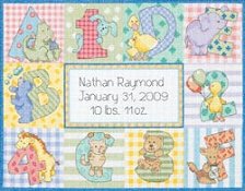 Dimensions Kit - Baby Hugs Zoo Alphabet Birth Record MAIN