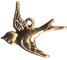 Charm Gold Swallow THUMBNAIL