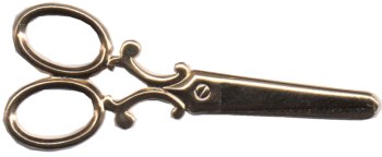 Charm Large Scissors Brass MAIN