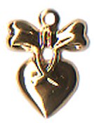 Charm Heart With Bow THUMBNAIL