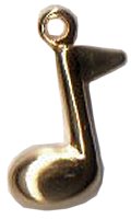 Charm - Music Note Brass THUMBNAIL