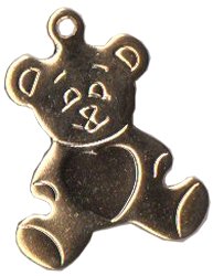 Charm Gold Teddy Bear THUMBNAIL