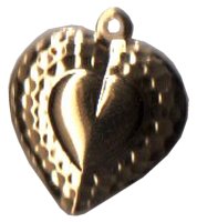 Charm Gold Heart W/ Border THUMBNAIL