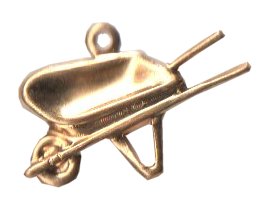 Charm Gold Wheelbarrow THUMBNAIL