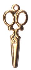 Charm Mini Scissors Brass THUMBNAIL