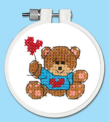 Janlynn Stamped Cross Stitch Kit - Kid Stitch - Bear & Balloon MAIN