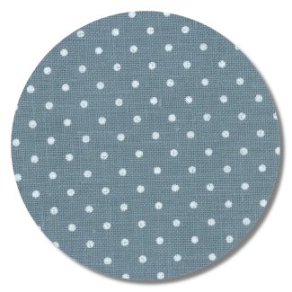 Belfast Linen 32ct Petit Point - Blue w/ White Dots - 18" x 27.5" cut MAIN