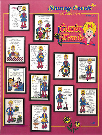 Cover photo of Stoney Creek Book 255 Cousin Maude cross stitch designs MAIN