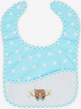 Charles Craft Toddler Bib - Blue Polka Dot MAIN