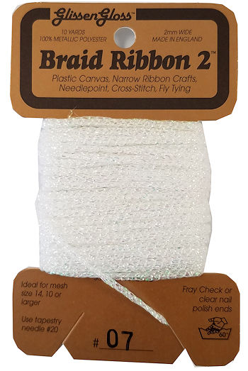 Braid Ribbon #2 Opalescent White (07) MAIN