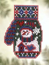 Mill Hill Bead Kit Charmed Mitten - Snowman's Garden MAIN