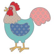 Chicken Club Enamel Needle Minder by Lori Holt THUMBNAIL