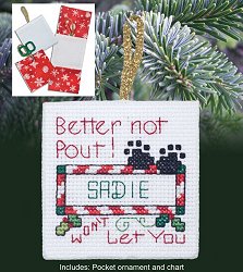 Christmas Pocket Ornaments - Better Not Pout! MAIN