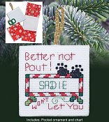 Christmas Pocket Ornaments - Better Not Pout! THUMBNAIL