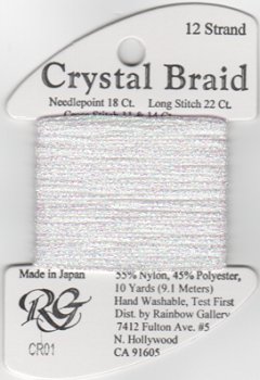Rainbow Gallery Crystal Braid CR01 White Pearl MAIN