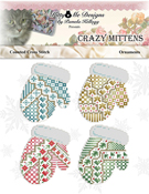 Kitty & Me Designs - Crazy Mittens Ornaments THUMBNAIL