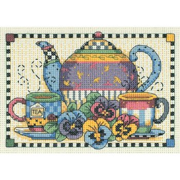Dimensions Kit - Teatime Pansies MAIN