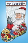 Design Works Kit - Santa & Kitten Stocking THUMBNAIL