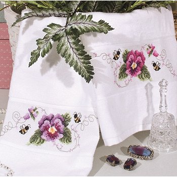 Pink & Purple Pansies & Bees (E-Delivery) MAIN