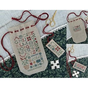 The Drawn Thread - Sampler Sack Pouch and Scissors Fob MAIN