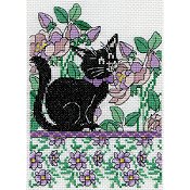 Design Works Kit - Floral Cat Lilac THUMBNAIL