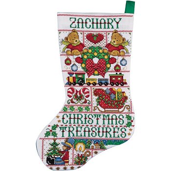 Design Works Kit - Christmas Treasures Stocking MAIN
