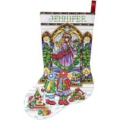 Design Works Kit - Stained Glass Window Stocking THUMBNAIL