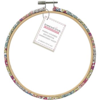Dimensions Fabric Covered Embroidery Hoop 6" MAIN