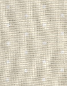 Fabric Flair French Polka Dots 32ct Natural/White MAIN