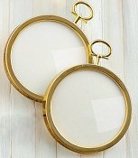 Stitch A Frame - 2.25" Round Mini Gold THUMBNAIL