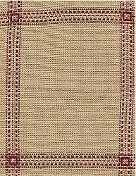 Fireside Afghan 18ct Beige/Red - 1 x 3 Block Cut MAIN