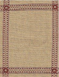 Fireside Afghan 18ct Beige/Red MAIN