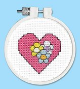Janlynn Cross Stitch Kit - Kid Stitch - Flower Heart THUMBNAIL
