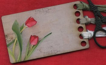 Vintage Postcard Series #22 -  French Tulips Threadkeep MAIN
