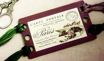 Vintage Postcard Series #13 - French Violets Threadkeep MAIN