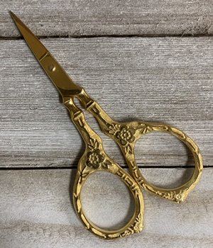 Tudor Rose Scissors - Gold MAIN