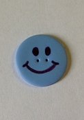 Button - Happy Face Large Light Blue MAIN