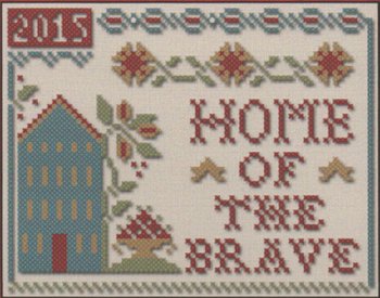 Little House Needleworks - Home of the Brave Chart w/ Threads MAIN