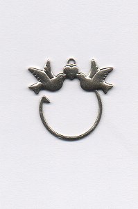 Charm - Antique Silver Doves MAIN