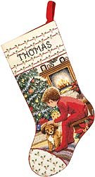 Janlynn Cross Stitch Kit - Waiting For Santa Stocking MAIN
