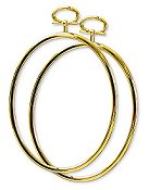 Stitch A Frame - 4.25" Oval Gold THUMBNAIL